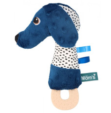 Squezze Jami dog with teether heavy blue