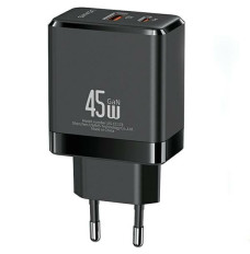Charging USB-C+USB-A 45W GaN PD 3.0 Fast Bla