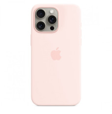 Silicone case with MagSafe for iPhone 15 Pro Max - light pink