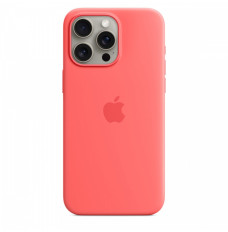 Silicone case with MagSafe for iPhone 15 Pro Max - guava
