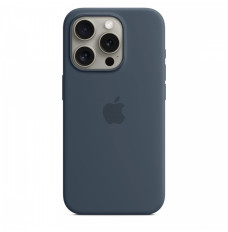 Silicon case with MagSafe for iPhone 15 Pro - storm blue