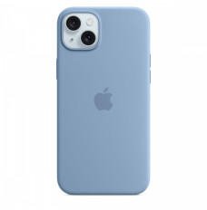 Silicone case with MagSafe for iPhone 15 Plus - winter blue
