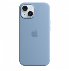 Silicone case with MagSafe for iPhone 15 - winter blue