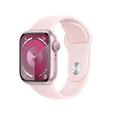 Watch Series 9 GPS 45mm Pink Aluminium Case with Light Pink Sport Band - S M