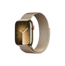 Watch Series 9 GPS + Cellular 45mm Gold Stainless Steel Case with Gold Milanese Loop