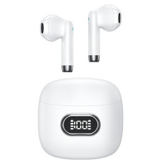 Bluetooth headphones 5.3 TWS IA II LED white