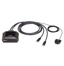 2-Port 4K USB-C DP Cable KVM Switch