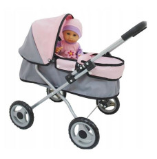 Bambolina doll with a deep stroller