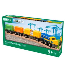 Three-wagon cargo train