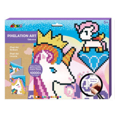 Stickers Colorful pixels - Unicorn