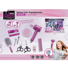 Hairdressing set with hairdryer