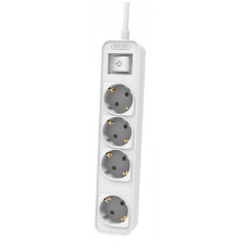 Extension cable 1.5m 4 AC sockets white