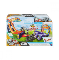 Hot Wheels Racerverse Star Wars Track Set With 2 Racers Inspired By Star Wars: Grogu & The Mandolorian