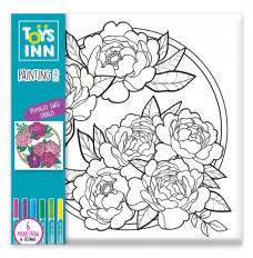Picture for coloring with markers Flowers