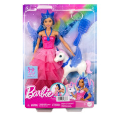 Barbie princess Sapphire doll + winged unicorn