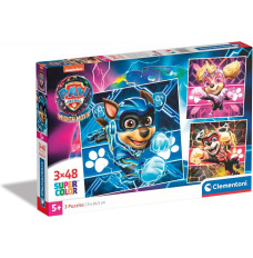 Puzzle 3x48 elements Super Color Paw Patrol The Mighty Movie