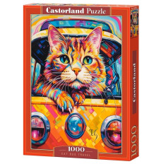 Puzzles 1000 elements Cat Bus Travel