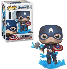 Figure Funko Pop Marvel Captain America w Broken Shield & Mjolnir