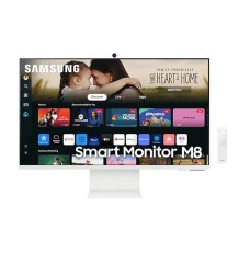 Monitor 32 inch SMART M80D VA 3840x2160 UHD 16:9 1xHDMI 1xUSB-C (65W) 2xUSB 2.0 4ms WiFi BT HAS+PIV Webcam speakers flat White 2Yd2d