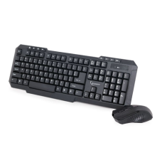 Gembird Desktop Set KBS-WM-02 Keyboard and Mouse Set, Wireless, Mouse included, US, US, Numeric keypad, 450 g, USB, Black, Wireless connection