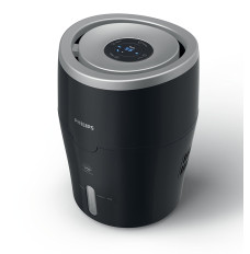 Philips 	HU4813/10 Humidification capacity 300 ml/hr, Black, Type Humidifier, Natural evaporation process, Suitable for rooms up to 44 m², Water tank capacity 2 L