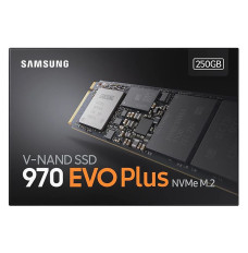 Samsung | 970 Evo Plus | 250 GB | SSD interface M.2 NVME | Read speed 3500 MB/s | Write speed 2300 MB/s