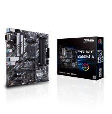 Asus | PRIME B550M-A | Processor family AMD | Processor socket AM4 | DDR4 | Memory slots 4 | Supported hard disk drive interfaces M.2, SATA | Number of SATA connectors 4 | Chipset AMD B | Micro ATX