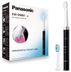 Panasonic Electric Toothbrush EW-DM81-K503 Rechargeable, For adults, Number of brush heads included 2, Number of teeth brushing modes 2, Sonic technology, White/Black