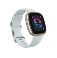 Fitbit Sense 2 Smart watch, NFC, GPS (satellite), AMOLED, Touchscreen, Heart rate monitor, Activity monitoring 24/7, Waterproof, Bluetooth, Wi-Fi, Blue Mist/Soft Gold