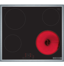 Bosch Hob PKE645BB2E Series 4 Electric, Number of burners/cooking zones 4, Touch, Timer, Black, Made in Germany