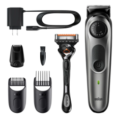 Braun Beard Trimmer BT5365 Cordless and corded, Operating time (max) 100 min, Number of length steps 39, Li-Ion, Black/Silver