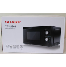 SALE OUT. Sharp YC-MS01E-B Microwave oven, 20 L capacity, 800 W, Black | Sharp | YC-MS01E-B | Microwave Oven | Free standing | 20 L | 800 W | Black | DAMAGED PACKAGING, DENT ON SIDE | Sharp | Microwave Oven | YC-MS01E-B | Free standing | 20 L | 800 W | Bl