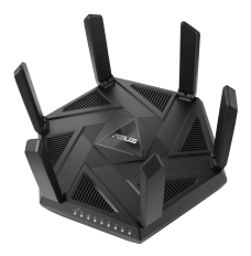 Asus Wifi 6 802.11ax Tri-band Gigabit Gaming Router RT-AXE7800 802.11ax, 10/100/1000 Mbit/s, Ethernet LAN (RJ-45) ports 4, Antenna type External, Black