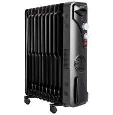 MPM Electric Heater MUG-21 Oil Filled Radiator, 1000/1500/2500 W, Number of power levels 3, Black