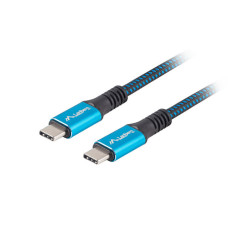 Lanberg USB-C to USB-C Cable, 0.5 m 8K/30Hz, Black/Blue