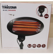 SALE OUT.Tristar KA-5287 Patio Heater, Black Tristar Heater KA-5287 Tristar Patio heater 2000 W Number of power levels 3 Suitable for rooms up to 20 m² Black DAMAGED PACKAGING, SCRATCHES RIGHT ON THE SIDE IPX4 | Tristar | Heater | KA-5287 | Patio heater |