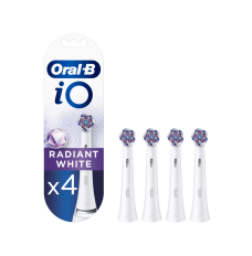 Oral-B | Toothbrush replacement | iO Radiant White | Heads | For adults | Number of brush heads included 4 | Number of teeth brushing modes Does not apply | White