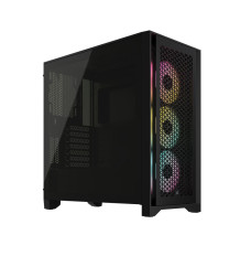 Corsair Tempered Glass PC Case iCUE 4000D RGB AIRFLOW Side window Black  Mid-Tower Power supply included No