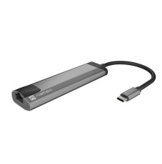 Natec Multi-Port Adapter Fowler Go 0.15 m, 	Slate, USB Type-C