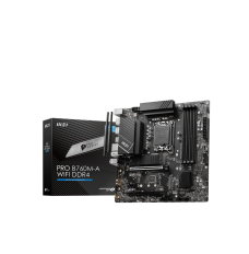 MSI B760M-A WIFI DDR4 Processor family Intel, Processor socket  LGA 1700, DDR4, Memory slots 4, Supported hard disk drive interfaces 	SATA, M.2, Number of SATA connectors 4, Chipset Intel B760, mATX