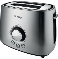 Gorenje Toaster T1000E Power 1000 W, Number of slots 2, Housing material  Metal, Stainless Steel