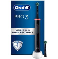 Electric Toothbrush | Pro3 3400N | Rechargeable | For adults | Number of brush heads included 2 | Number of teeth brushing modes 3 | Black