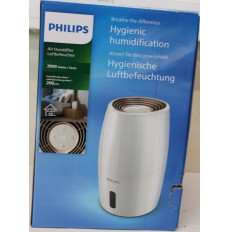 SALE OUT. Philips HU2716/10 Humidifier, room space up to 32 m2, tank capacity 2L, White Philips HU2716/10 Humidifier 17 W Water tank capacity 2 L Suitable for rooms up to 32 m² NanoCloud evaporation Humidification capacity 200 ml/hr White DAMAGED PACKAGIN