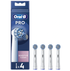 Oral-B | Replaceable toothbrush heads | EB60X-4 Sensitive Clean Pro | Heads | For adults | Number of brush heads included 4 | White