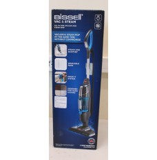 SALE OUT. Bissell Vac&Steam Steam Cleaner, UNPACKED, USED, SCRATCHED | Vacuum and steam cleaner | Vac & Steam | Power 1600 W | Steam pressure Not Applicable. Works with Flash Heater Technology bar | Water tank capacity 0.4 L | Blue/Titanium | UNPACKED, US