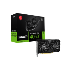 GeForce RTX 4060 Ti 8G VENTUS 2X BLACK E1 OC | NVIDIA | 8 GB | GeForce RTX 4060 Ti | GDDR6 | HDMI ports quantity 1 | PCI Express Gen 4 x16 (uses x8)