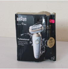 SALE OUT. Braun 9-011 3D Silk-epil 9 Flex Epilator, White/Gold | Braun Epilator | 9-011 3D Silk-epil 9 Flex | Operating time (max) 50 min | Number of power levels 2 | Wet & Dry | White/Gold | DAMAGED PACKAGING