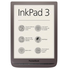 E-Reader POCKETBOOK InkPad 3 7.8" 1872x1404 Memory 8192 MB 1xAudio-Out 1xMicro-USB Micro SD Wireless LAN 802.11b/g/n Dark Brown PB740-X-WW