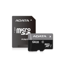 MEMORY MICRO SDXC 64GB CLASS10/W/AD AUSDX64GUICL10-RA1 ADATA