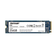 SSD PATRIOT P300 256GB M.2 PCIE NVMe 3D NAND Write speed 1100 MBytes/sec Read speed 1700 MBytes/sec 3.8mm TBW 120 TB P300P256GM28